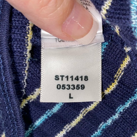 SPLENDID Blue & Yellow Striped Racerback Tank Top - Picture 7 of 9